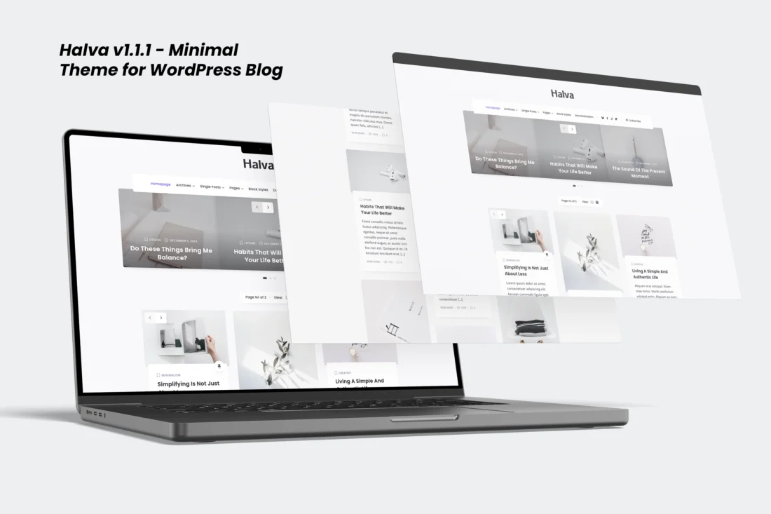 Halva v1.1.1 - Minimal Theme for WordPress Blog